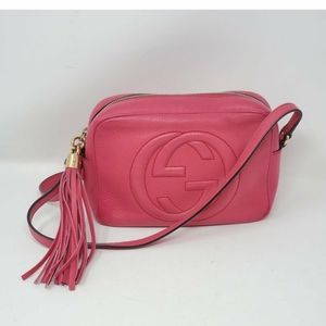 Authentic Pink crossbody Gucci pouch bag